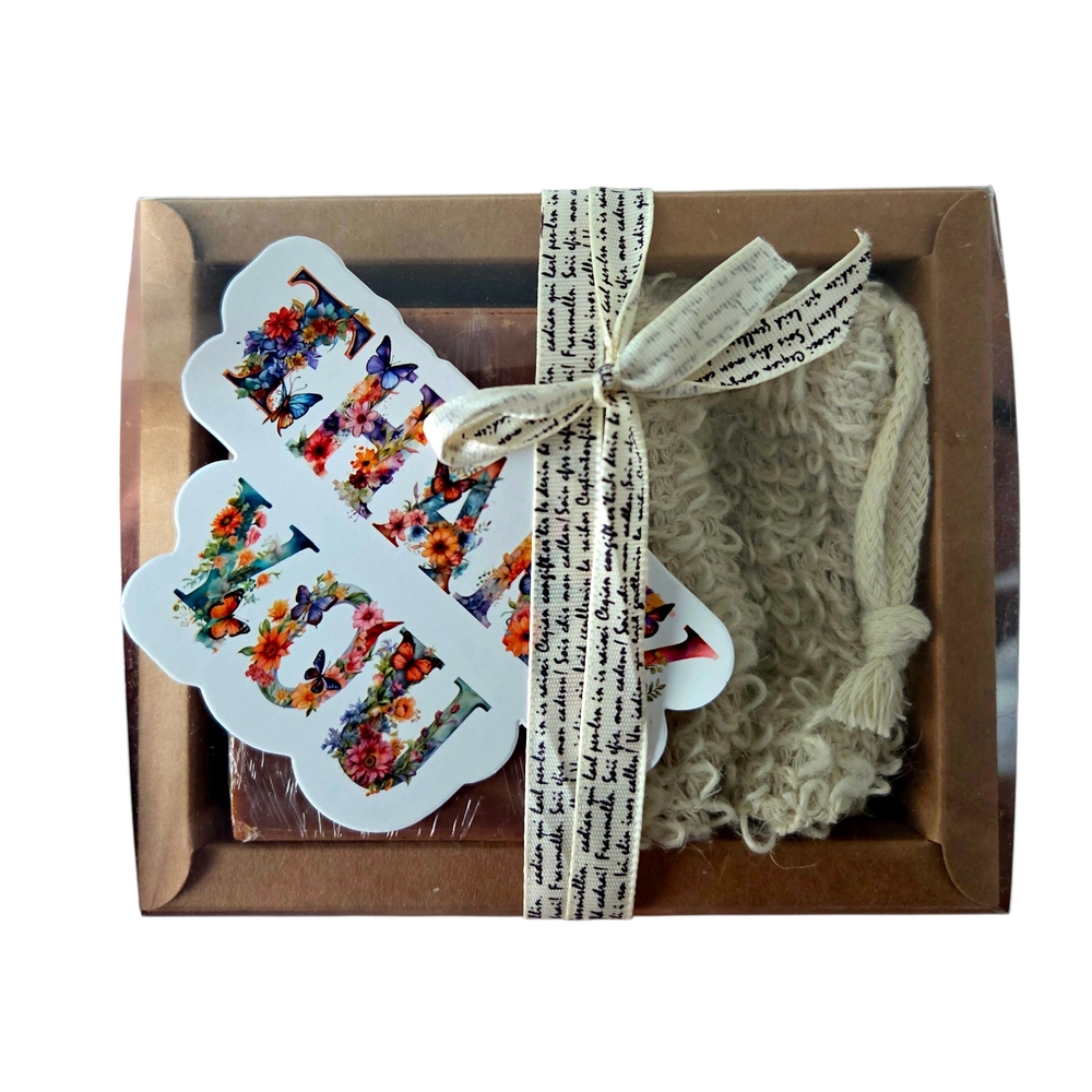 Turmeric Kape! Floral Soap Gift Set with Exfoliating Bag - Picture 1 of 2